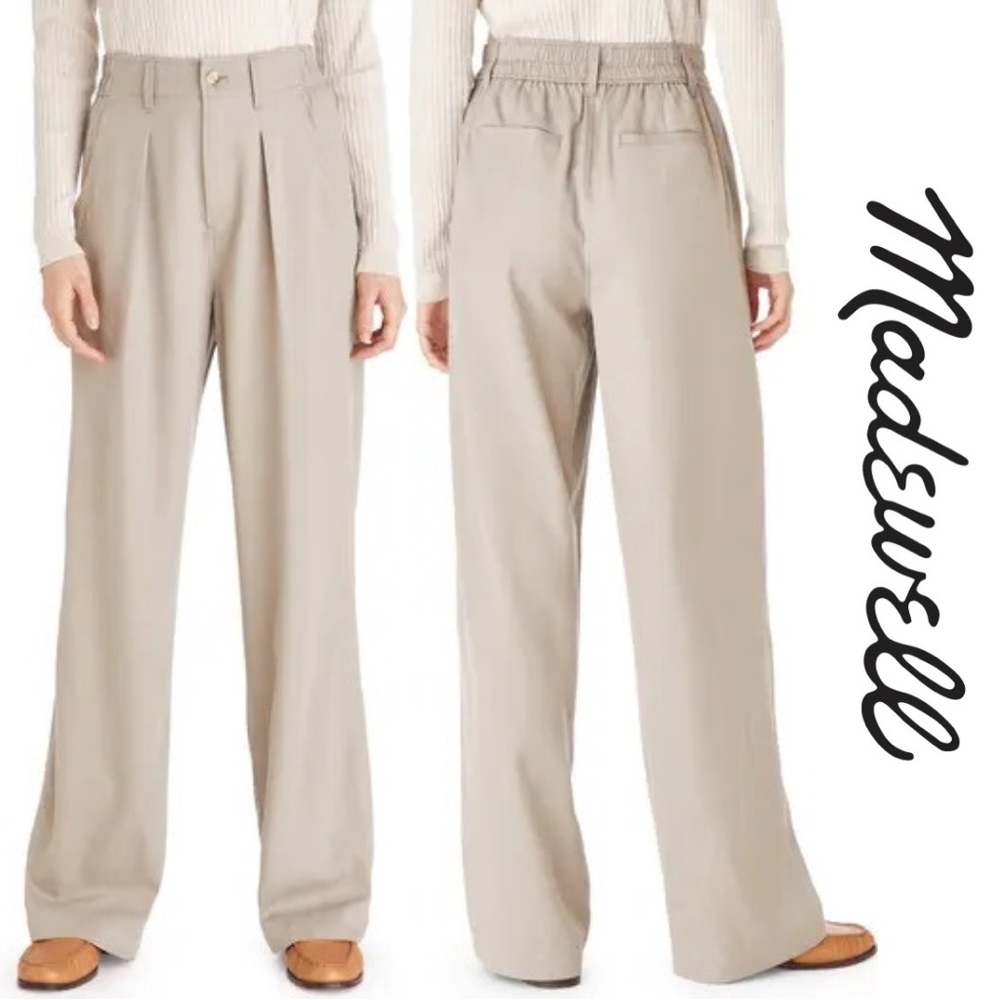 NWT Madewell Lanie Pleat Front Straight Leg Pants